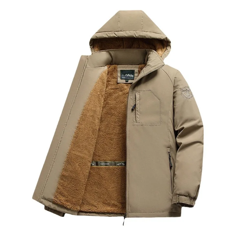 Men's sports leisure with fleece thickened cotton-padded coat windproof waterproof coat men
Men's sports leisure with fleece thickened cotton-padded coat windproof waterproof coat men