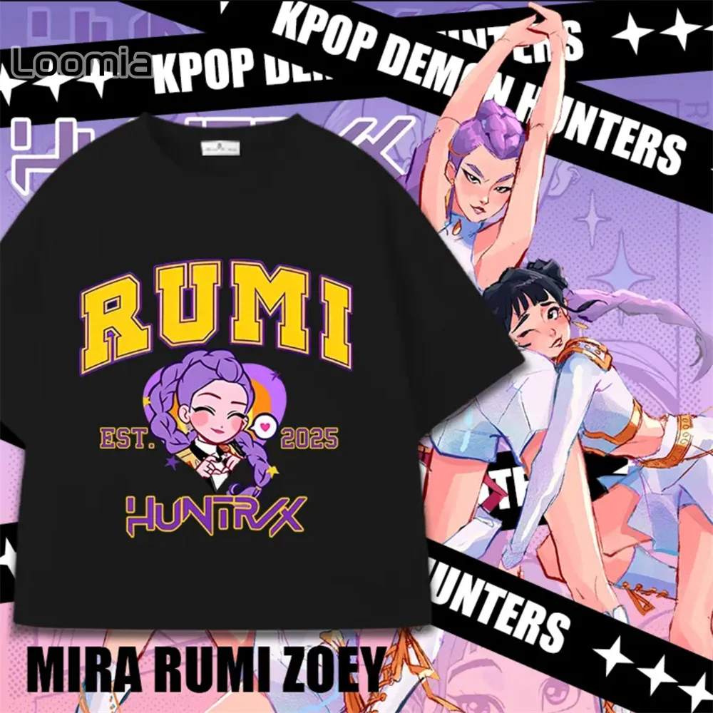 Kpop Demon Hunter Summer Korean Fashion Women's T-Shirt O-Neck Women's T-Shirt Harajuku Streetwear Ladies' T-Shirt Fashion Top
Kpop Demon Hunter Summer Korean Fashion Women's T-Shirt O-Neck Women's T-Shirt Harajuku Streetwear Ladies' T-Shirt Fashion Top