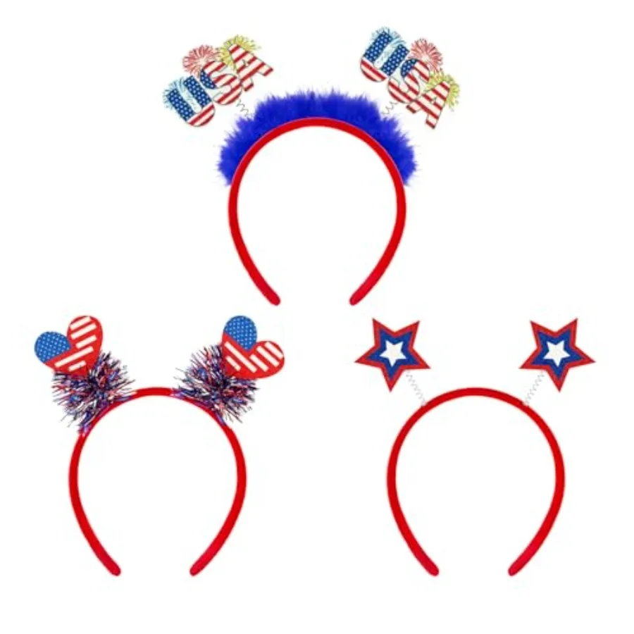 4th of July Headband for 250th Anniversary 3 PCS, Patriotic Hats Hair Accessories for Women, Fourth of July Party Favors for Ou
4th of July Headband for 250th Anniversary 3 PCS, Patriotic Hats Hair Accessories for Women, Fourth of July Party Favors for Ou