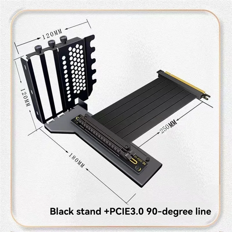 Upgraded PCI Express 3.0 16X Riser Cable Extension With Vertical GPU Bracket For RTX4090 - Universal 7 PCI VGA Support
Upgraded PCI Express 3.0 16X Riser Cable Extension With Vertical GPU Bracket For RTX4090 - Universal 7 PCI VGA Support