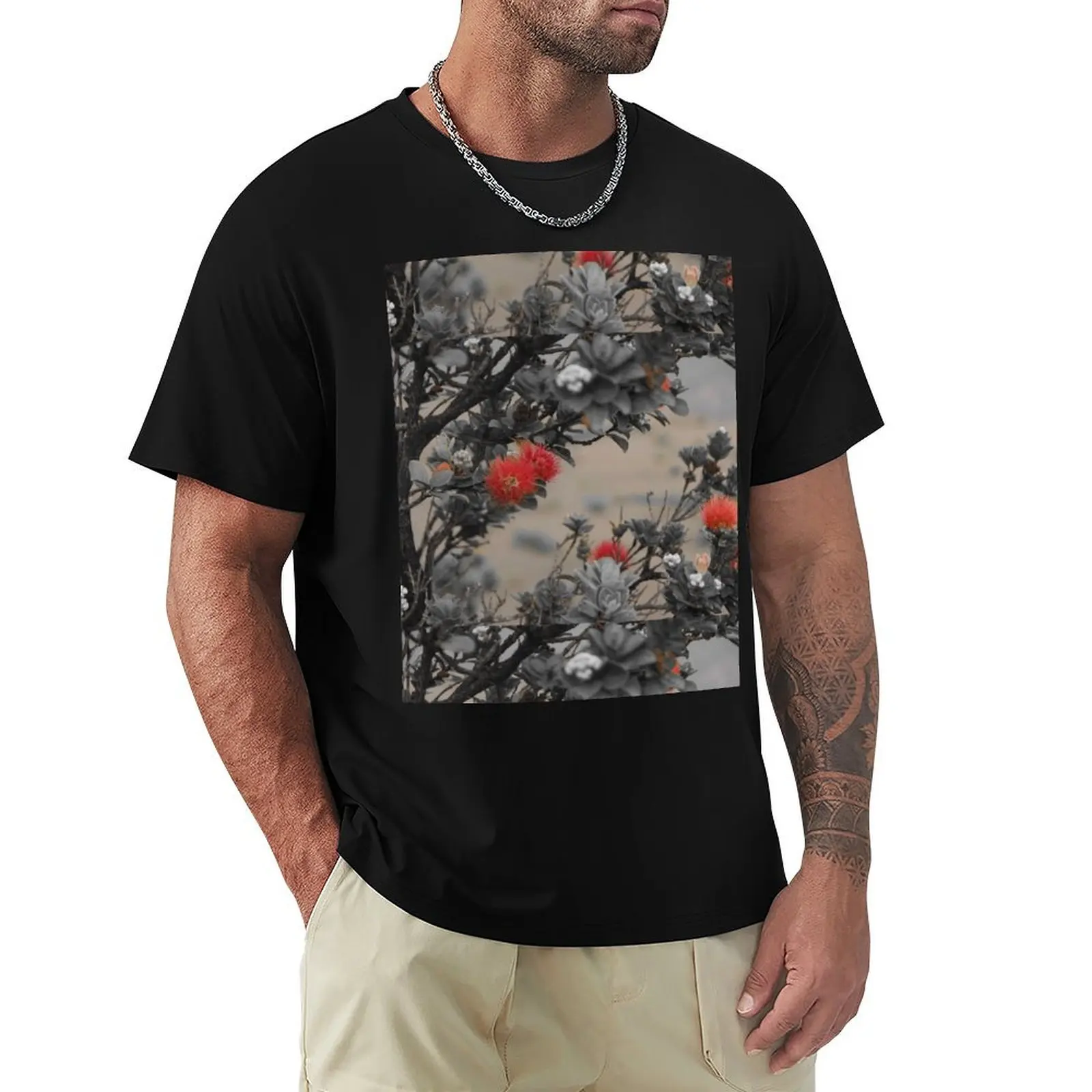 Black and White Beautiful Red Hawaiian Flower Ohi'a Lehua From Big Island Hawaii T-Shirt Tough Fabric Work Tee
Black and White Beautiful Red Hawaiian Flower Ohi'a Lehua From Big Island Hawaii T-Shirt Tough Fabric Work Tee