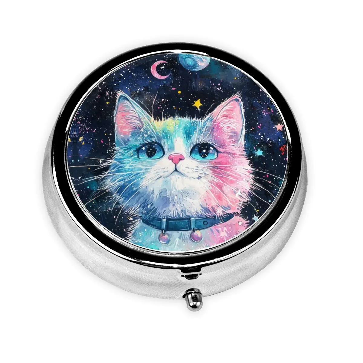 Black Cat Metal Pill Box Mini Cut Kitten Pet Lovers 3-Compartment Pill Organizer Container Storage Box for Purse
Black Cat Metal Pill Box Mini Cut Kitten Pet Lovers 3-Compartment Pill Organizer Container Storage Box for Purse