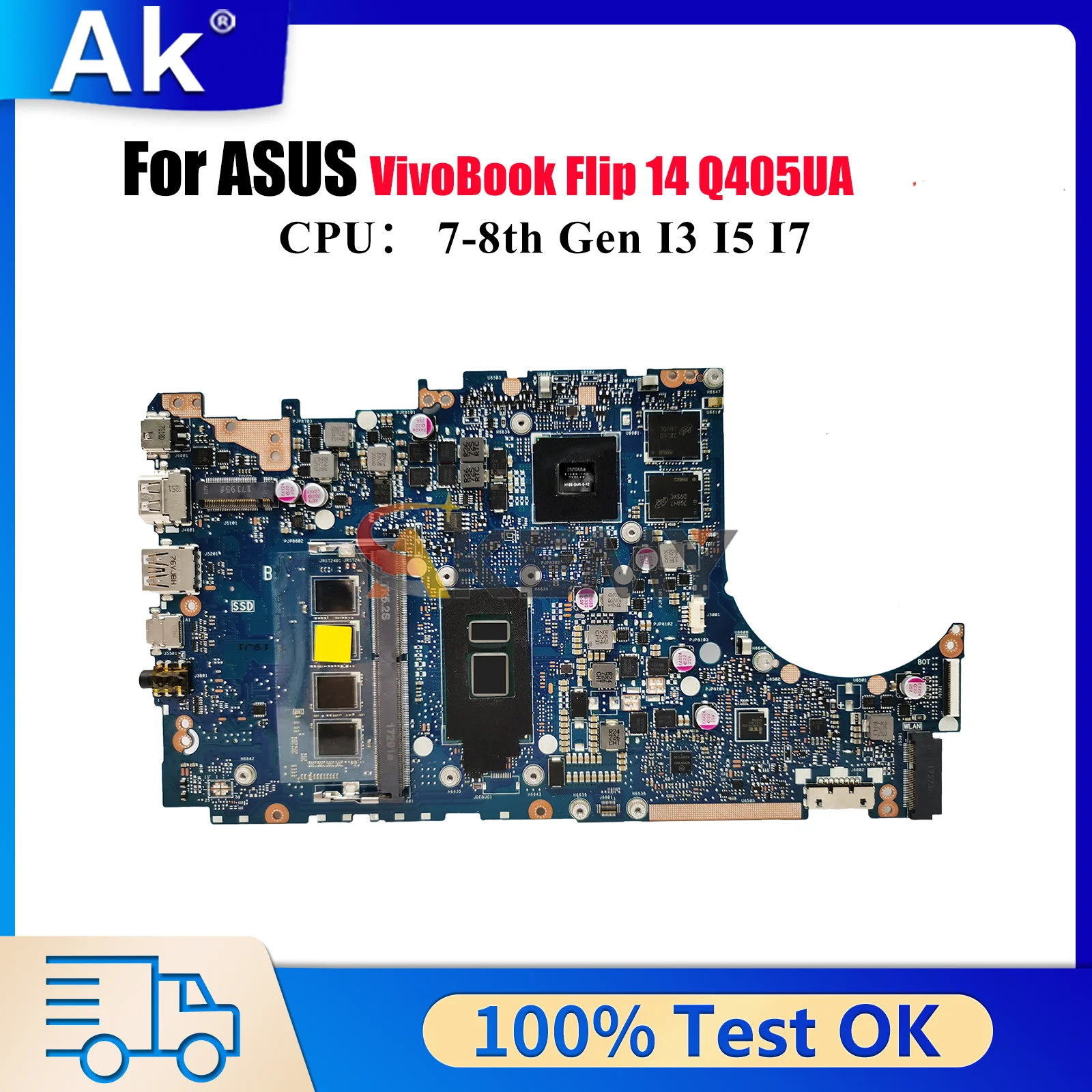 TP410UF Laptop Motherboard For ASUS TP410UR TP410UAR TP410URR VivoBook Q405UA 14 TP410U Flip TP410UQ Mainboard With I3 I5 I7 CPU 
TP410UF Laptop Motherboard For ASUS TP410UR TP410UAR TP410URR VivoBook Q405UA 14 TP410U Flip TP410UQ Mainboard With I3 I5 I7 CPU