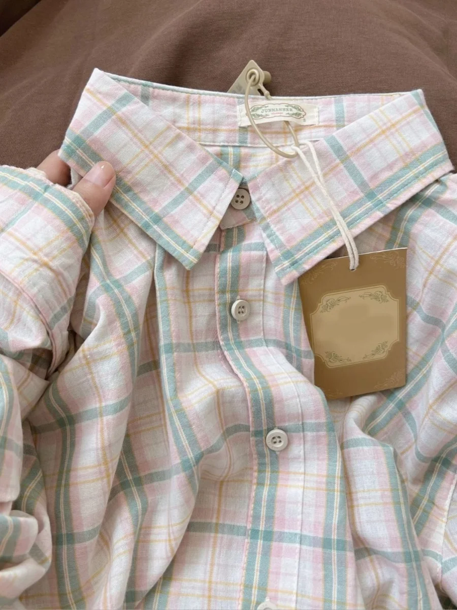 Светло-розовый клетчатый хлопковый жакет irt, женский весенне-летний новый тонкий солнцезащитный открытый кардиган, корейский свободный...
Светло-розовый клетчатый хлопковый жакет irt, женский весенне-летний новый тонкий солнцезащитный открытый кардиган, корейский свободный...