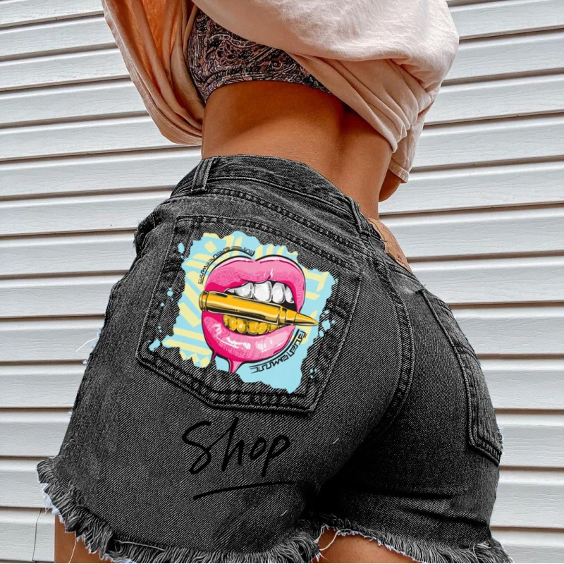 2026 Summer Casual Fashion Women's Printed Jeans Shorts Mouth Bite Bullet Design Comfortable Fit High Waist Mid-Length
2026 Summer Casual Fashion Women's Printed Jeans Shorts Mouth Bite Bullet Design Comfortable Fit High Waist Mid-Length