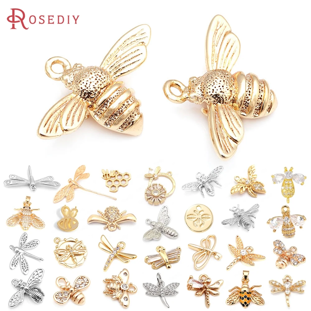18K Gold Color Brass Bee Dragonfly Charms Pendants Jewelry Necklaces Earrings Making Supplies Findings Diy Accessories
18K Gold Color Brass Bee Dragonfly Charms Pendants Jewelry Necklaces Earrings Making Supplies Findings Diy Accessories