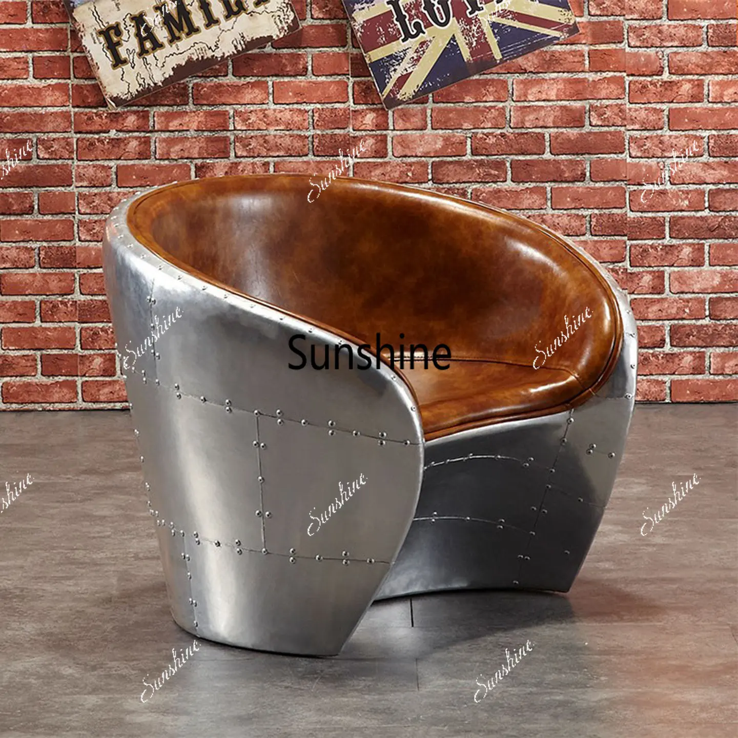 Retro style aluminum leather rivet chair leather personalized creative leisure chair
Retro style aluminum leather rivet chair leather personalized creative leisure chair