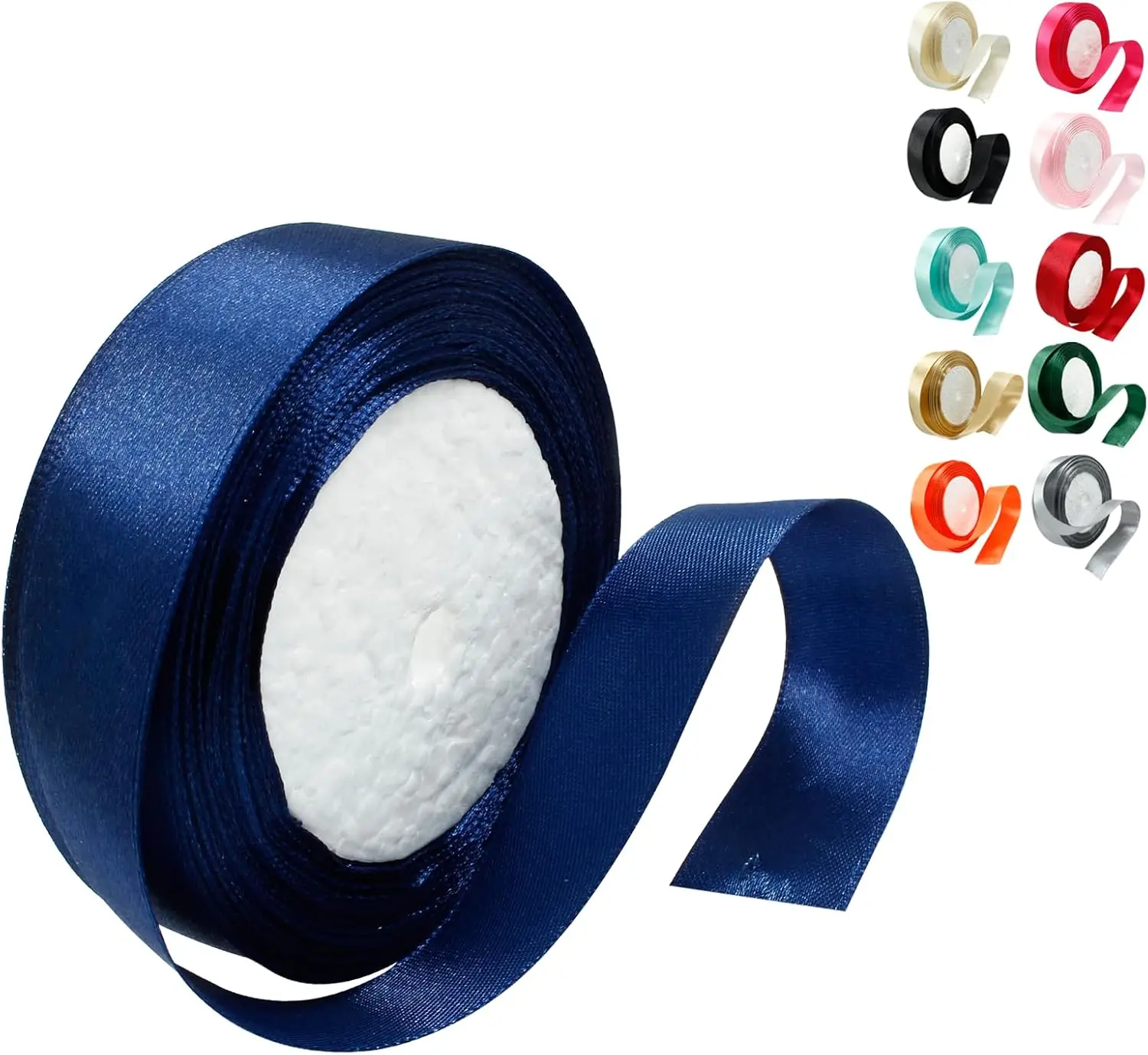 Navy Blue Satin Ribbon 1 Inch x 25 Yards, Shiny Silk & Polyester Fabric for Wedding Bouquet, Gift Wrapping, Crafts, Sewing
Navy Blue Satin Ribbon 1 Inch x 25 Yards, Shiny Silk & Polyester Fabric for Wedding Bouquet, Gift Wrapping, Crafts, Sewing