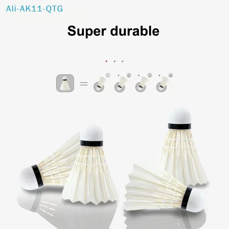 Hot!3/6Pcs Badminton Balls Shuttlecock White Goose Feather Flying Stability Durable Feather Shuttlecock Ball Outdoor Training
Hot!3/6Pcs Badminton Balls Shuttlecock White Goose Feather Flying Stability Durable Feather Shuttlecock Ball Outdoor Training