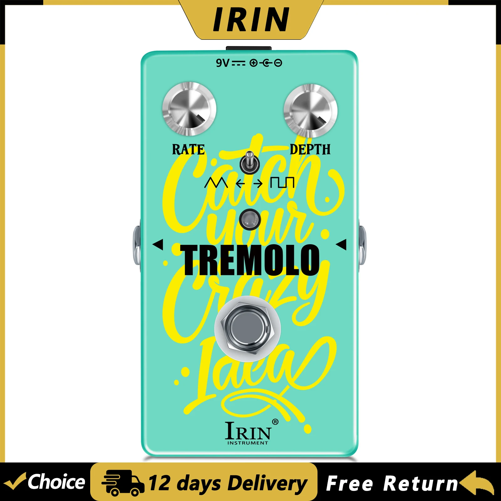 IRIN RA-01 Guitar Tremolo Effect Pedal with LFO Control Waveform Switch Phase Modulation Electric Guitar Parts & Accessories
IRIN RA-01 Guitar Tremolo Effect Pedal with LFO Control Waveform Switch Phase Modulation Electric Guitar Parts & Accessories