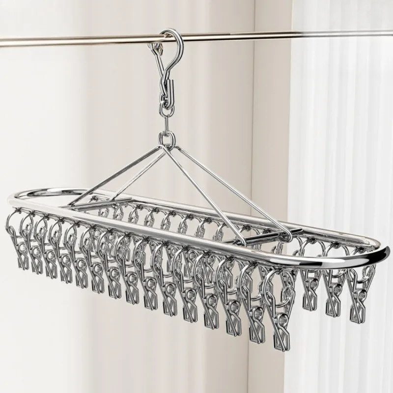 Stainless Steel Socks Drying Rack with Multi Clips Windproof Laundry Hanger for Underwear Socks Home Balcony Organizer
Stainless Steel Socks Drying Rack with Multi Clips Windproof Laundry Hanger for Underwear Socks Home Balcony Organizer