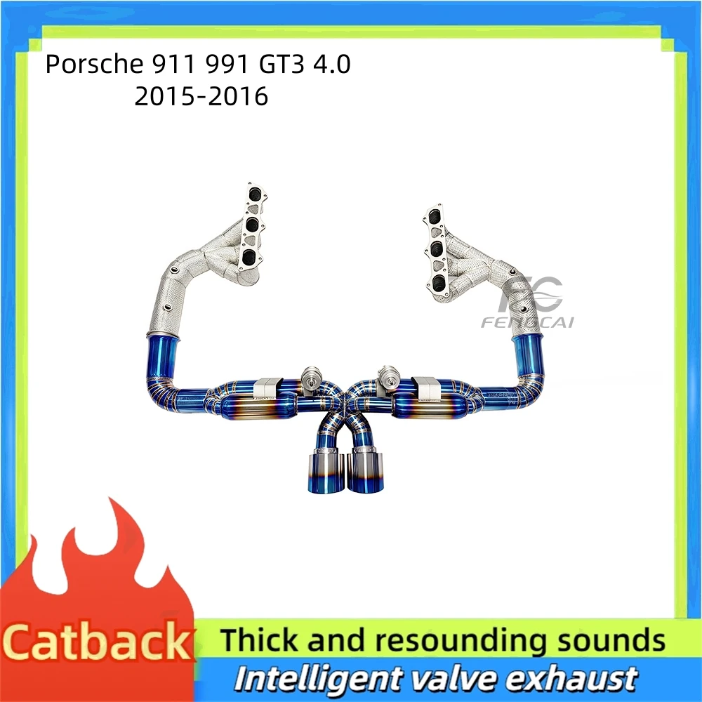 Exhaust manifold converter for Porsche 911 991 GT3 4.0 2015-2016 valve-controlled titanium cat back exhaust muffler
Exhaust manifold converter for Porsche 911 991 GT3 4.0 2015-2016 valve-controlled titanium cat back exhaust muffler