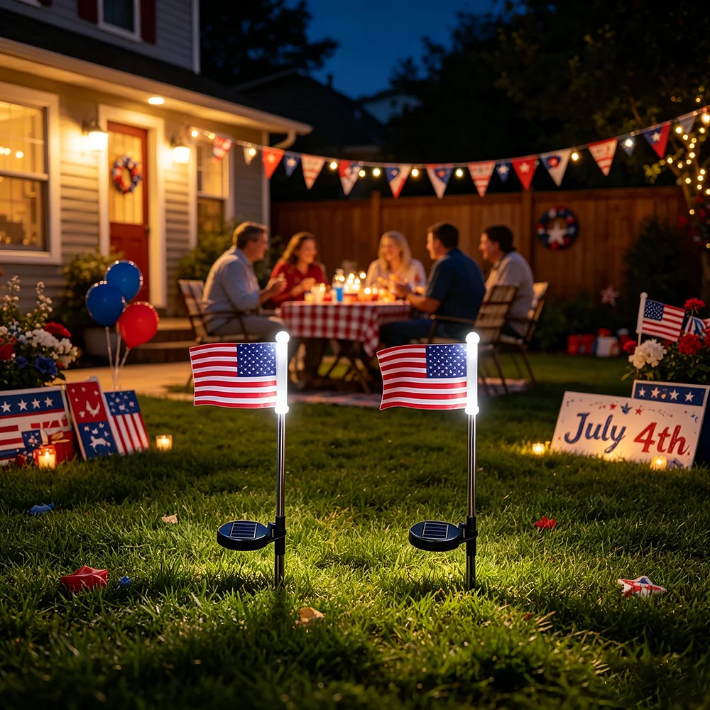 Solar Powered American Flag Grounding Light, July 4th Independence Day Outdoor Courtyard Garden Memorial Day National Day Party
Solar Powered American Flag Grounding Light, July 4th Independence Day Outdoor Courtyard Garden Memorial Day National Day Party