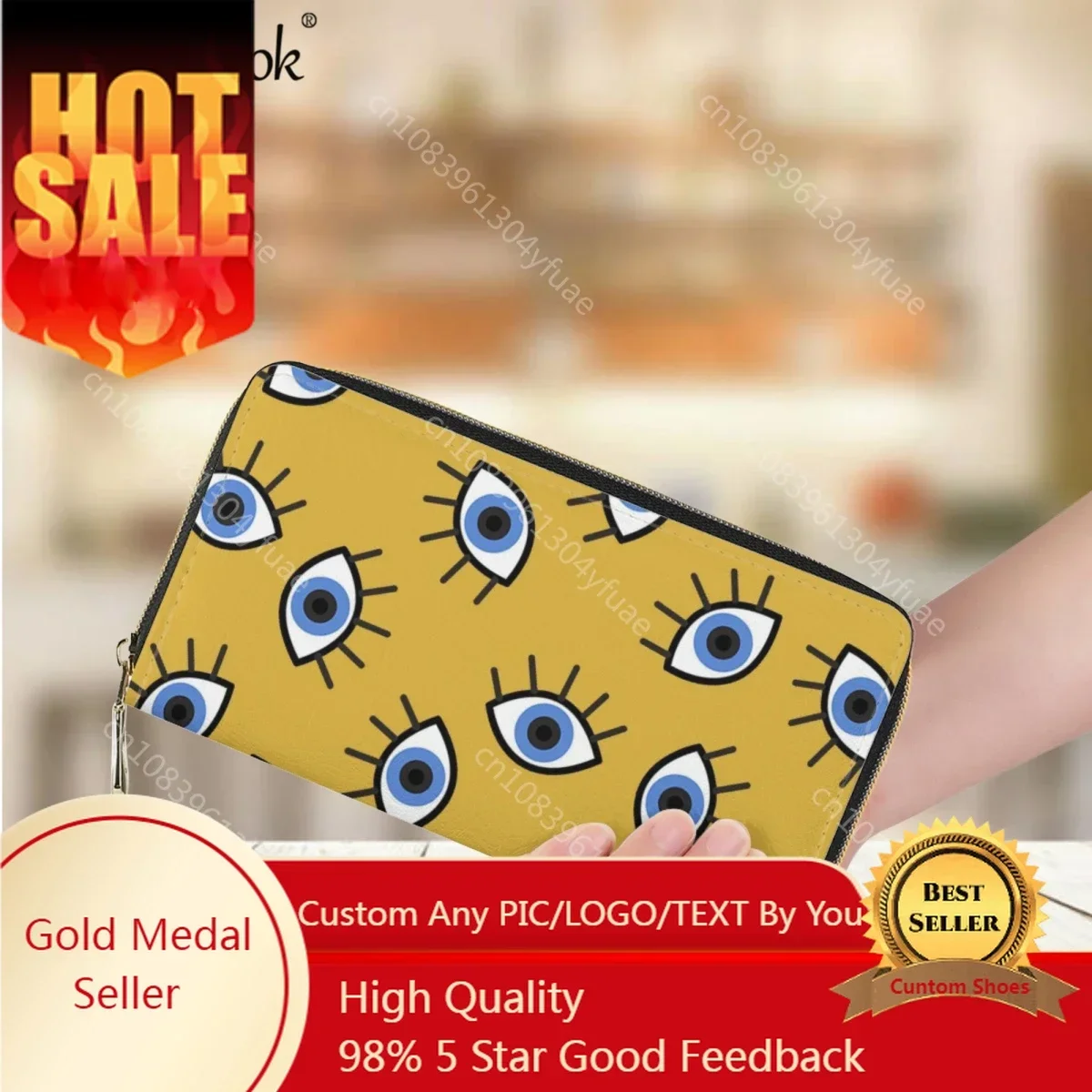 Women's Leather Wallet New Hot Navy Blue And Aqua Nazar Evil Eye Long Money Bag for Ladies Bank Card Holder Purse
Women's Leather Wallet New Hot Navy Blue And Aqua Nazar Evil Eye Long Money Bag for Ladies Bank Card Holder Purse
