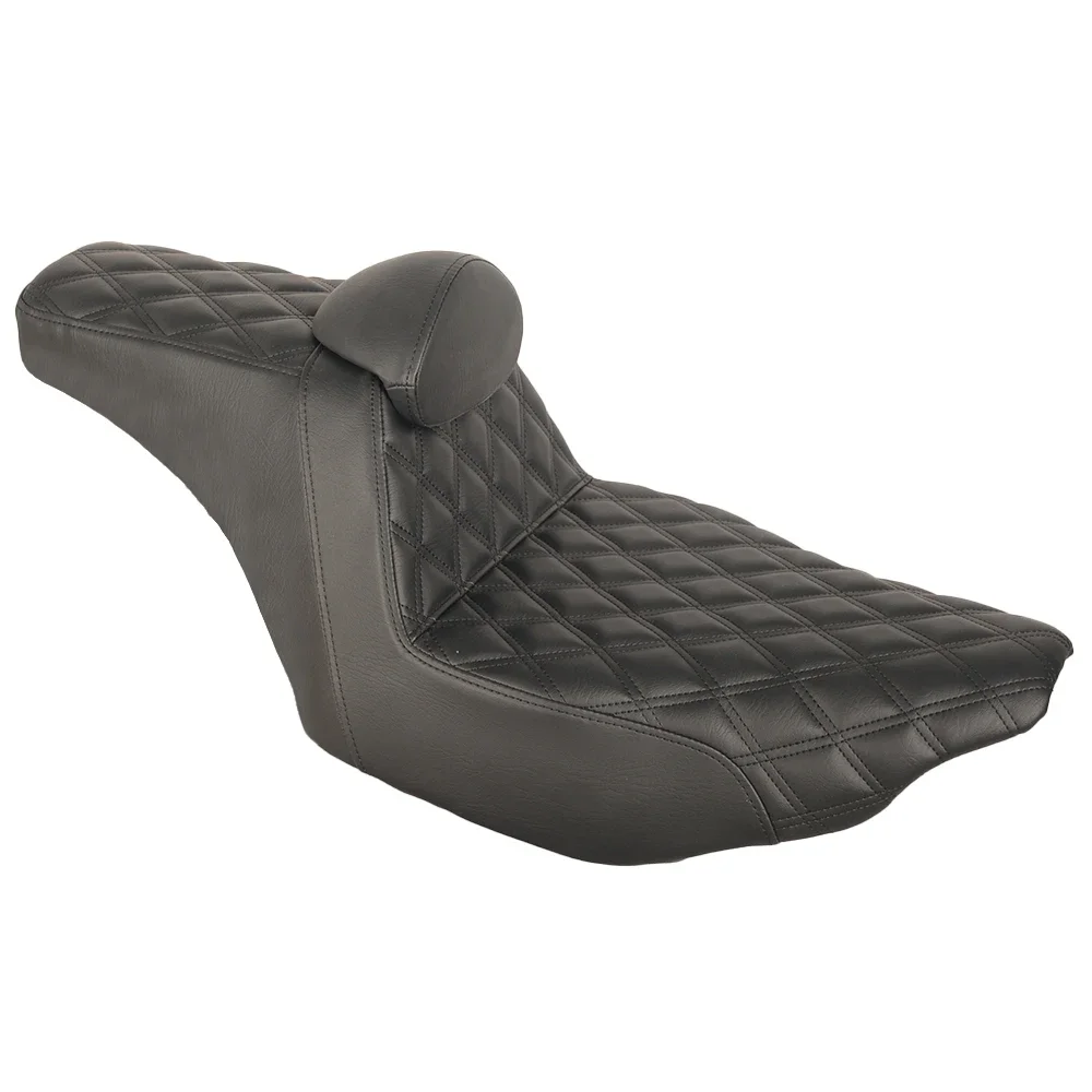 Motorcycle Black Stitch Step up Seat with Small Backrest Two-up Front Rear Seat Cushion for Touring 2023.5-2025
Motorcycle Black Stitch Step up Seat with Small Backrest Two-up Front Rear Seat Cushion for Touring 2023.5-2025