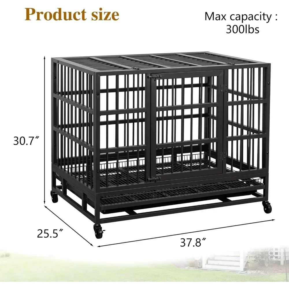 Heavy Duty Indestructible Dog Crate Double Door Escape Proof Cage Kennel,Enhanced Metal Pet Cage,Extra Large XL XXL Crate Indoor
Heavy Duty Indestructible Dog Crate Double Door Escape Proof Cage Kennel,Enhanced Metal Pet Cage,Extra Large XL XXL Crate Indoor