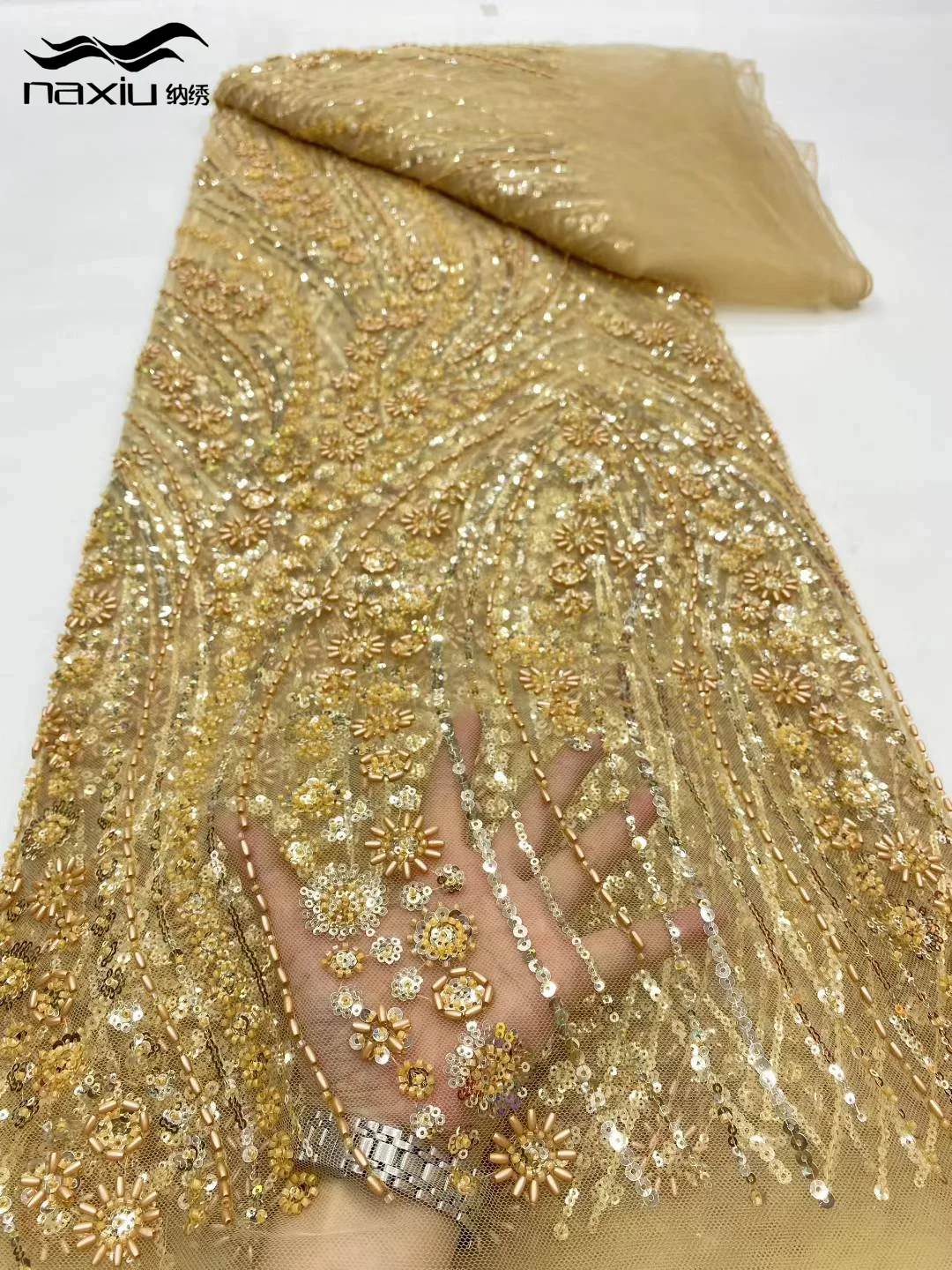 Madison 2025 Высококачественное кружево 5 ярдов Французская кружевная ткань Нигерийская кружевная ткань Африканская кружевная ткань с блестками и бисером для свадьбы 
Madison 2025 Высококачественное кружево 5 ярдов Французская кружевная ткань Нигерийская кружевная ткань Африканская кружевная ткань с блестками и бисером для свадьбы