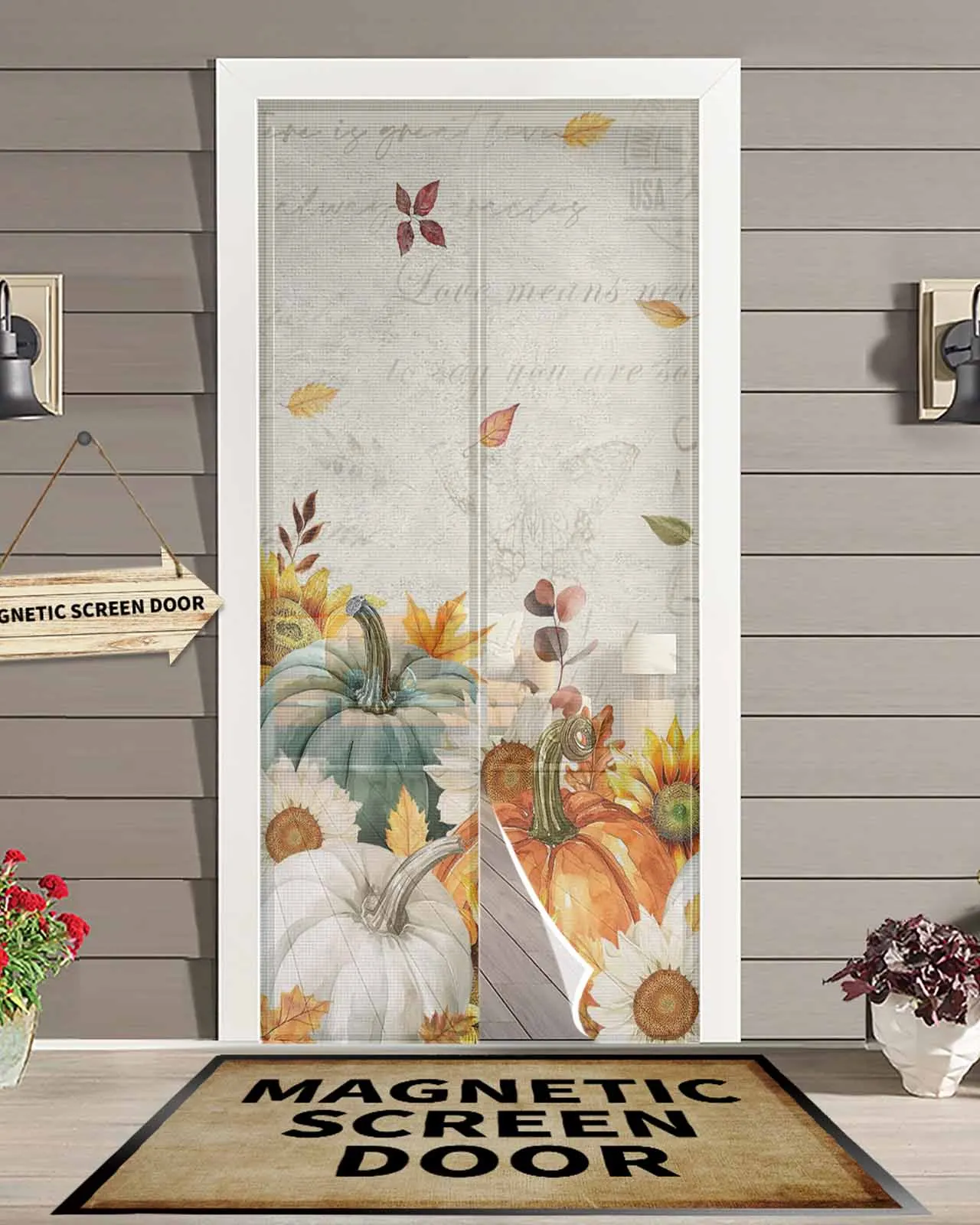 Autumn Watercolor Pumpkins Sunflowers Magnetic Door Curtain Living Room Bedroom Home Anti-mosquito Screen Door Curtain
Autumn Watercolor Pumpkins Sunflowers Magnetic Door Curtain Living Room Bedroom Home Anti-mosquito Screen Door Curtain