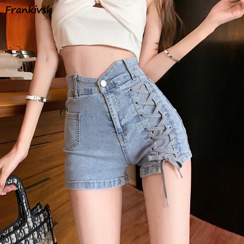 Bandage Denim Shorts Women Washed European Style Retro Bleached Vintage Slim Hotsweet Youthful Vitality All-match High Waist
Bandage Denim Shorts Women Washed European Style Retro Bleached Vintage Slim Hotsweet Youthful Vitality All-match High Waist