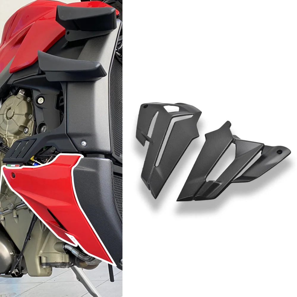 Carbon Fier Lower Side Radiator Panels For DUCATI STREETFIGHTER V4 V4S MY 2025-2026 Body Fairings Motorcycle Accessories
Carbon Fier Lower Side Radiator Panels For DUCATI STREETFIGHTER V4 V4S MY 2025-2026 Body Fairings Motorcycle Accessories