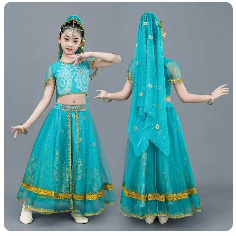 High Quality Children Belly Dance Costumes Set Chiffon Girl Indian Dance Stage Performance Clothes Bollywood Belly Dance Costume
High Quality Children Belly Dance Costumes Set Chiffon Girl Indian Dance Stage Performance Clothes Bollywood Belly Dance Costume