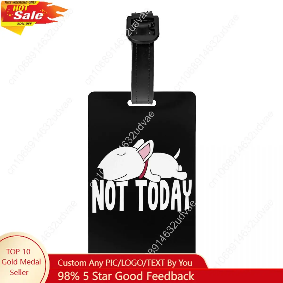 Custom Lazy Not Today Bull Terrier Funny Dog Luggage Tag With Name Card Puppy Pet Privacy Cover ID Label for Travel Bag Suitcase
Custom Lazy Not Today Bull Terrier Funny Dog Luggage Tag With Name Card Puppy Pet Privacy Cover ID Label for Travel Bag Suitcase