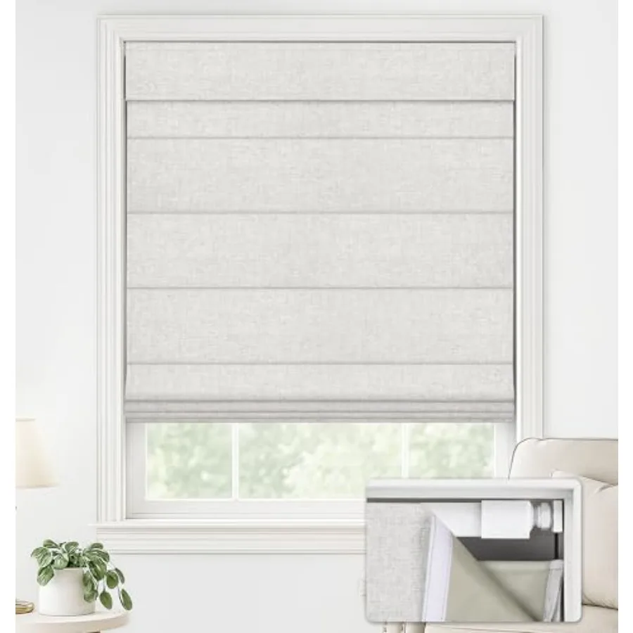No Drill Roman Shades for Windows, Cordless Blackout Window Shades with UV Protection, Polyester Fabric for Bedroom and Living
No Drill Roman Shades for Windows, Cordless Blackout Window Shades with UV Protection, Polyester Fabric for Bedroom and Living