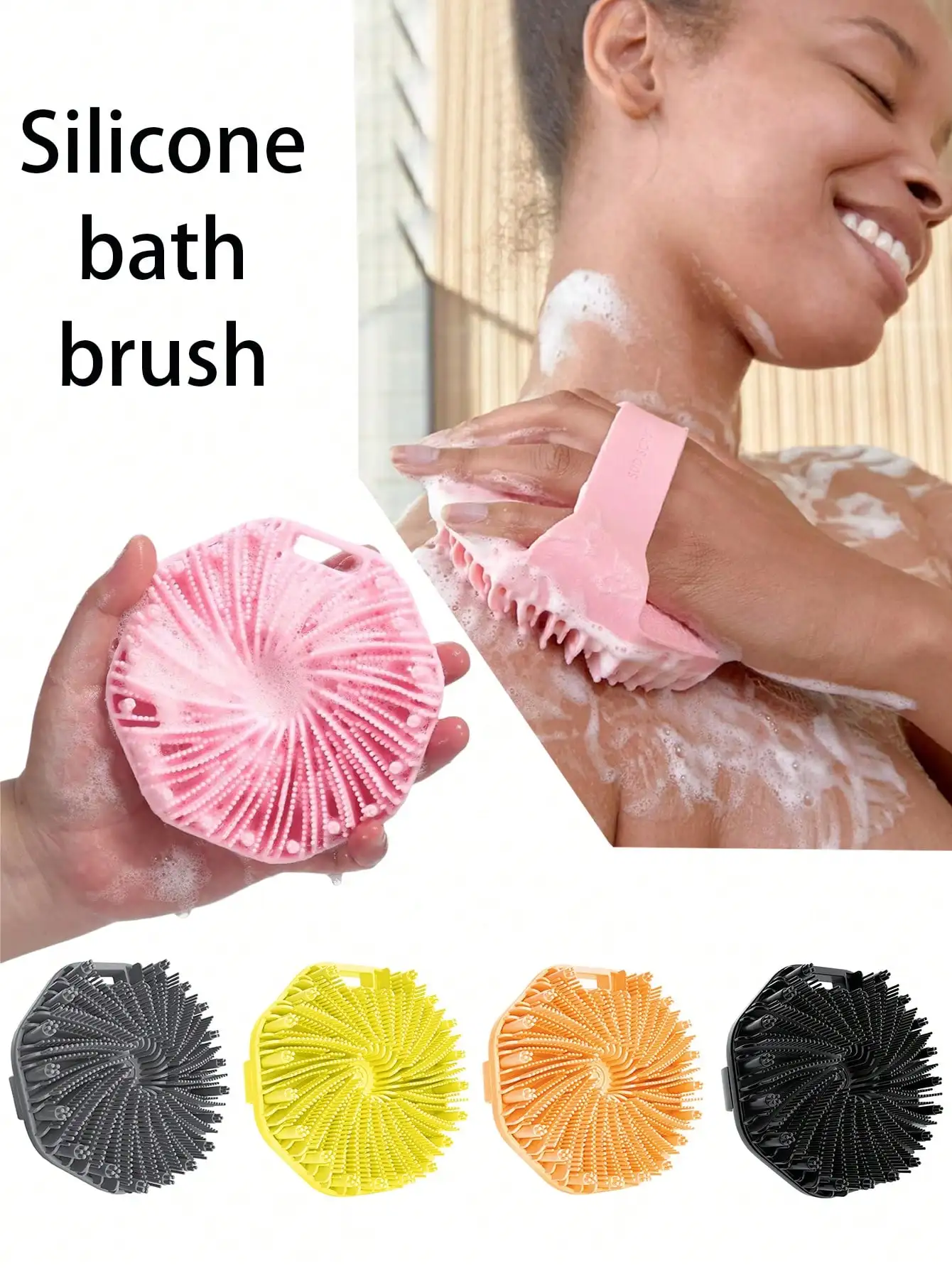 1 Pc Silicone Bath Brush For Peeling Exfoliating Body Cleaning Scrub Rub Dead Skin Gloves For Shower Body Brush Towel SPA Foam Body Massage,Silicone Body Scrubber,That's Easy To Clean, Lathers Well
1 Pc Silicone Bath Brush For Peeling Exfoliating Body Cleaning Scrub Rub Dead Skin Gloves For Shower Body Brush Towel SPA Foam Body Massage,Silicone Body Scrubber,That's Easy To Clean, Lathers Well