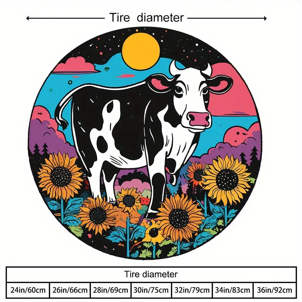 Cow Sunflower Tire Cover Cartoon Pastoral Style Polyester Waterproof Spare Wheel Protector
Cow Sunflower Tire Cover Cartoon Pastoral Style Polyester Waterproof Spare Wheel Protector