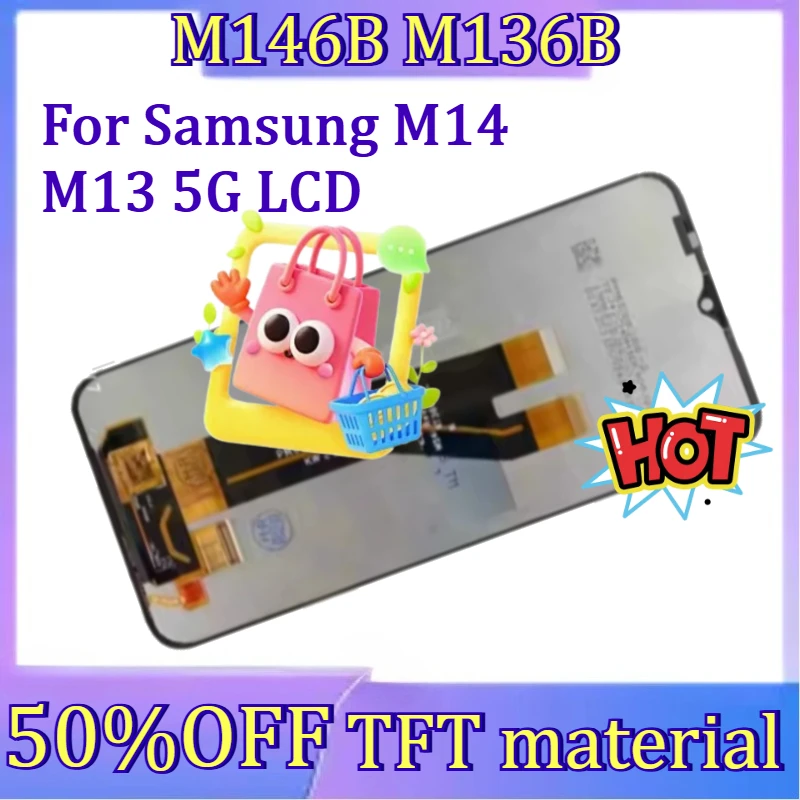 For Samsung Galaxy M146B M136B Display New TFT Screen For Samsung M14 M13 5G LCD Touch Screen Digitizer Assembly
For Samsung Galaxy M146B M136B Display New TFT Screen For Samsung M14 M13 5G LCD Touch Screen Digitizer Assembly