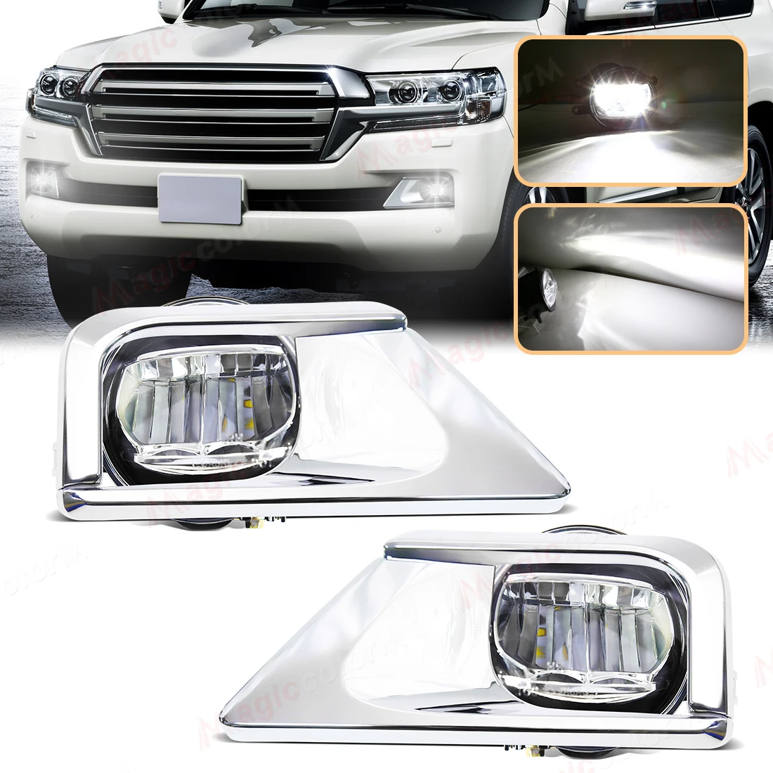 Car Front Bumper Fog Lamp For Toyota Land Crueser LC200 2016-2018 White LED Daytime Running Light DRL Headlight Wire Harness 12V
Car Front Bumper Fog Lamp For Toyota Land Crueser LC200 2016-2018 White LED Daytime Running Light DRL Headlight Wire Harness 12V