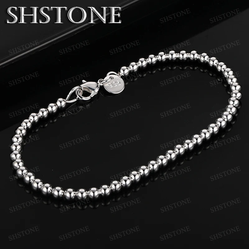 New 925 sterling silver Bracelet Beads Chain For Women Men Valentine's Day Jewelry Engagement Wedding Party Gift Accessories
New 925 sterling silver Bracelet Beads Chain For Women Men Valentine's Day Jewelry Engagement Wedding Party Gift Accessories