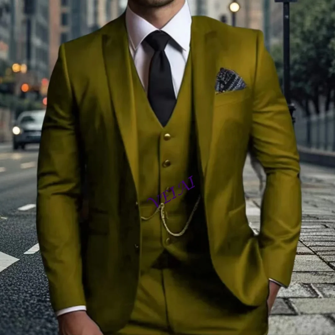Customized Solid Color Formal Business Suits High-Quality Wedding Art Pointed Collar Single-Breasted Tailored Three-Piece Set
Customized Solid Color Formal Business Suits High-Quality Wedding Art Pointed Collar Single-Breasted Tailored Three-Piece Set