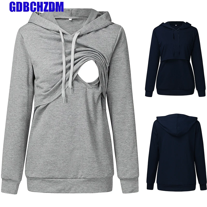Spring Autumn Winter New European Pregnant Women Solid Color Top Hooded Stitching Nursing Shirt Jacket Ladies Casual Sweater
Spring Autumn Winter New European Pregnant Women Solid Color Top Hooded Stitching Nursing Shirt Jacket Ladies Casual Sweater