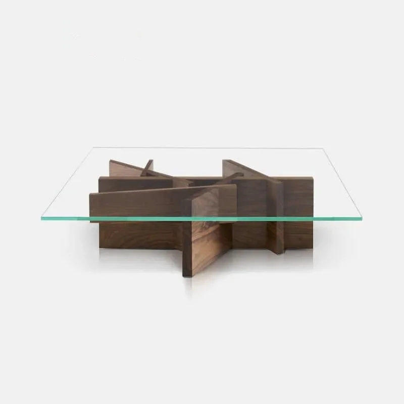 Italian minimalist living room square coffee table designer antique walnut coffee table tempered glass tea table
Italian minimalist living room square coffee table designer antique walnut coffee table tempered glass tea table