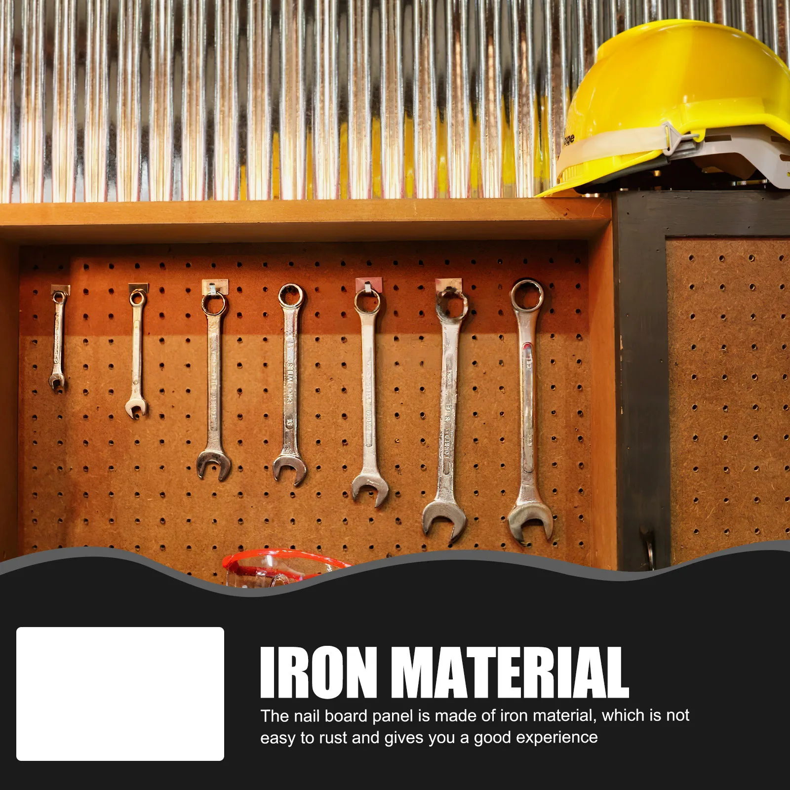 Heavy Duty Iron Pegboard Panel Wall Mount Tool Organizer for Garage Workshop Craft Room Large Perforated Metal Storage Display
Heavy Duty Iron Pegboard Panel Wall Mount Tool Organizer for Garage Workshop Craft Room Large Perforated Metal Storage Display