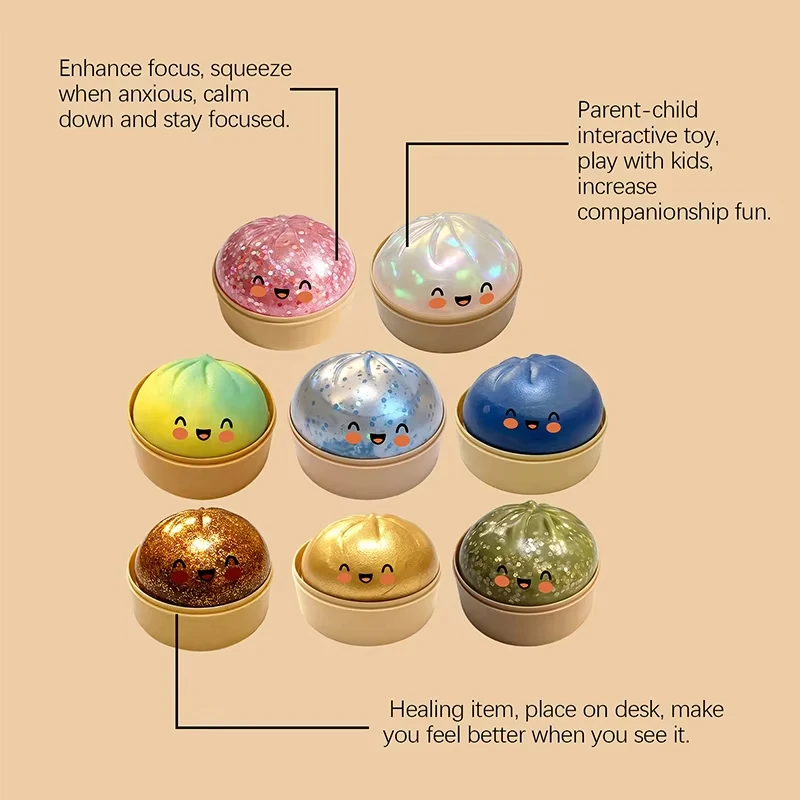 Flash Dumpling Pressure Ball - Slow Rebound Soft Pinch Decompression Toy, Home Office Decoration, Gift for Kids & Adults
Flash Dumpling Pressure Ball - Slow Rebound Soft Pinch Decompression Toy, Home Office Decoration, Gift for Kids & Adults