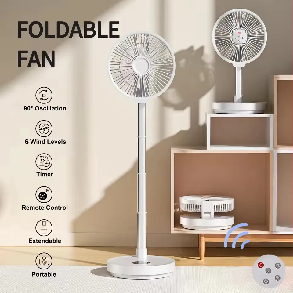 Folding wireless fan with silent timing left right rotation small night light home office outdoor camping 10 inch electric fan
Folding wireless fan with silent timing left right rotation small night light home office outdoor camping 10 inch electric fan