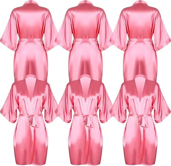 6 Piece Set Bride Bridesmaid Robes Women Silky Satin Robes V Neck Kimono Birthday Pajamas Spa Robe Overnight Party Robe
6 Piece Set Bride Bridesmaid Robes Women Silky Satin Robes V Neck Kimono Birthday Pajamas Spa Robe Overnight Party Robe