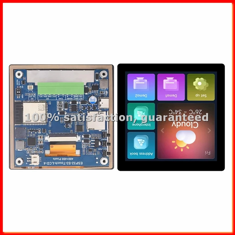Плата разработки ESP32 S3 с 4-дюймовым ЖК-дисплеем 480x480, сенсорным экраном, TVBOX, LVGL, HMI, датчиком CAN, RS485, комплект электронных компонентов - A86Z
Плата разработки ESP32 S3 с 4-дюймовым ЖК-дисплеем 480x480, сенсорным экраном, TVBOX, LVGL, HMI, датчиком CAN, RS485, комплект электронных компонентов - A86Z