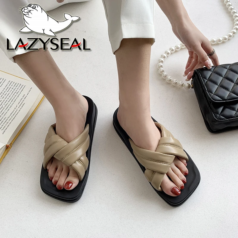 Шлепанцы LazySeal женские с перекрестной шнуровкой, пляжные сандалии на Плоском Каблуке, Уличная обувь с квадратным носком, разные цвета, 2022
Шлепанцы LazySeal женские с перекрестной шнуровкой, пляжные сандалии на Плоском Каблуке, Уличная обувь с квадратным носком, разные цвета, 2022