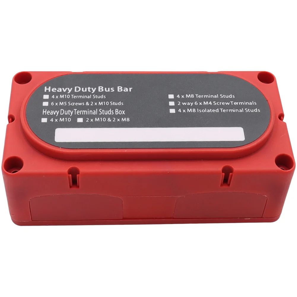 Electrical Busbar Terminal Block 4-Way with M10 M8 Stud Compatibility for RV Marine Automotive and Industrial Installations
Electrical Busbar Terminal Block 4-Way with M10 M8 Stud Compatibility for RV Marine Automotive and Industrial Installations