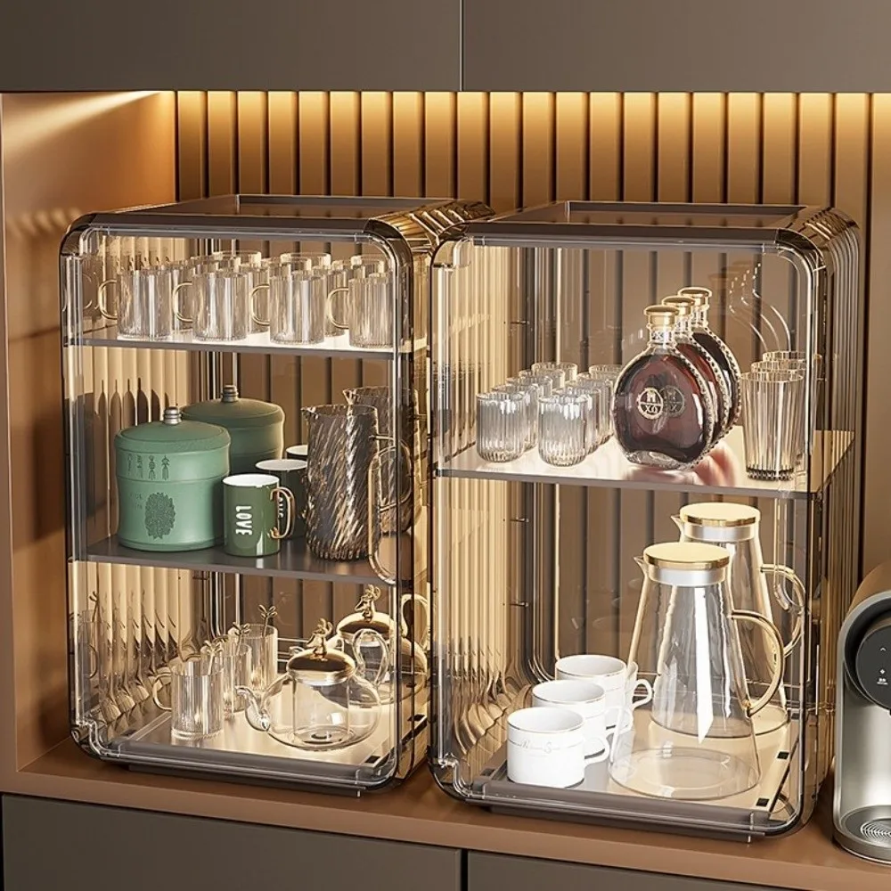 Clear Cup Storage Rack Stackable 3 Layer Cup Display Cabinet Multipurpose Removable Divider Desk Organizer Kitchen Accessories
Clear Cup Storage Rack Stackable 3 Layer Cup Display Cabinet Multipurpose Removable Divider Desk Organizer Kitchen Accessories
