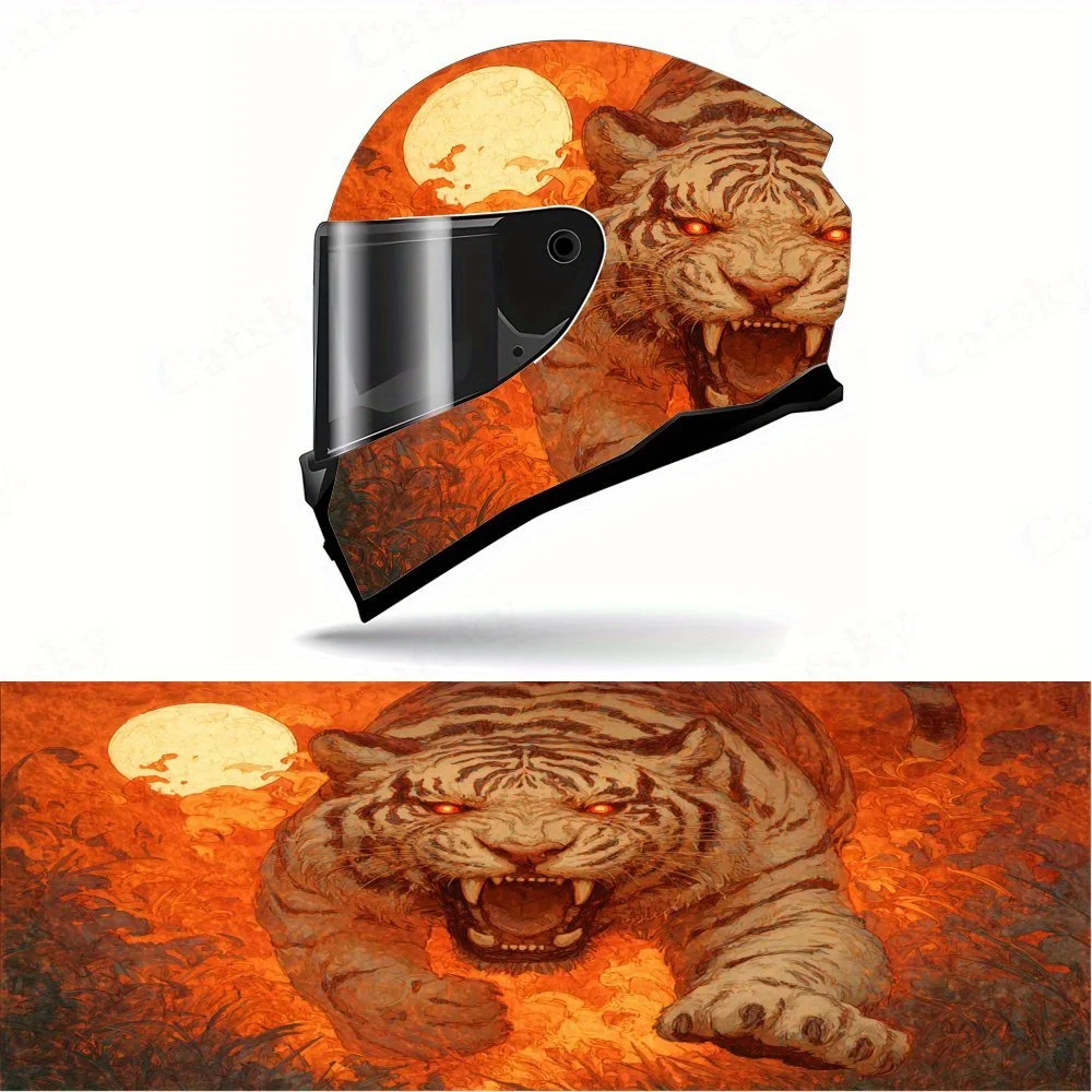Roaring Tiger Full Face Helmet Decals - Durable and Waterproof PVC, self-adhesive Motorcycle Racing Helmet Aesthetic Sticker, He
Roaring Tiger Full Face Helmet Decals - Durable and Waterproof PVC, self-adhesive Motorcycle Racing Helmet Aesthetic Sticker, He