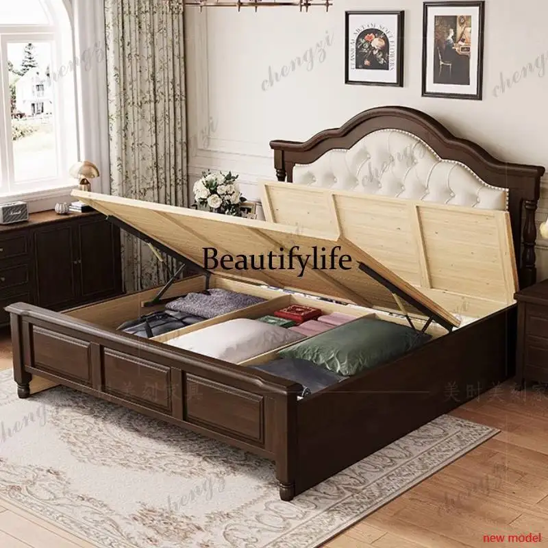 European Large Double Bed Soft Designs Elegant Wooden Japanese Double Bed Luxury Storage Modern Cama Matrimonial FurnitureAB03
European Large Double Bed Soft Designs Elegant Wooden Japanese Double Bed Luxury Storage Modern Cama Matrimonial FurnitureAB03