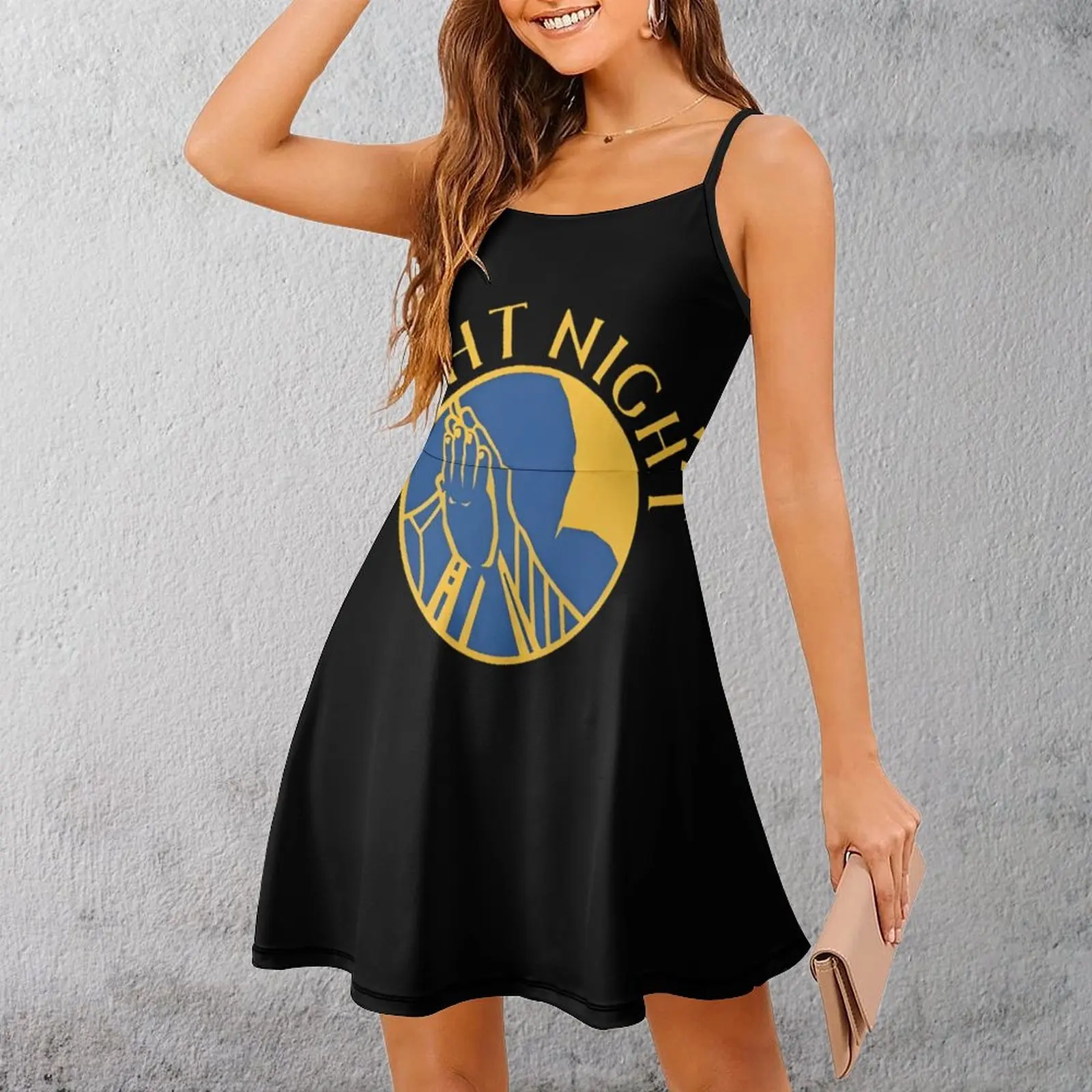 Экзотическое ночное молитвенное женское платье на бретельках с юмором и графическим клубом, женское платье, платье на подтяжках, Лидер продаж 
Экзотическое ночное молитвенное женское платье на бретельках с юмором и графическим клубом, женское платье, платье на подтяжках, Лидер продаж