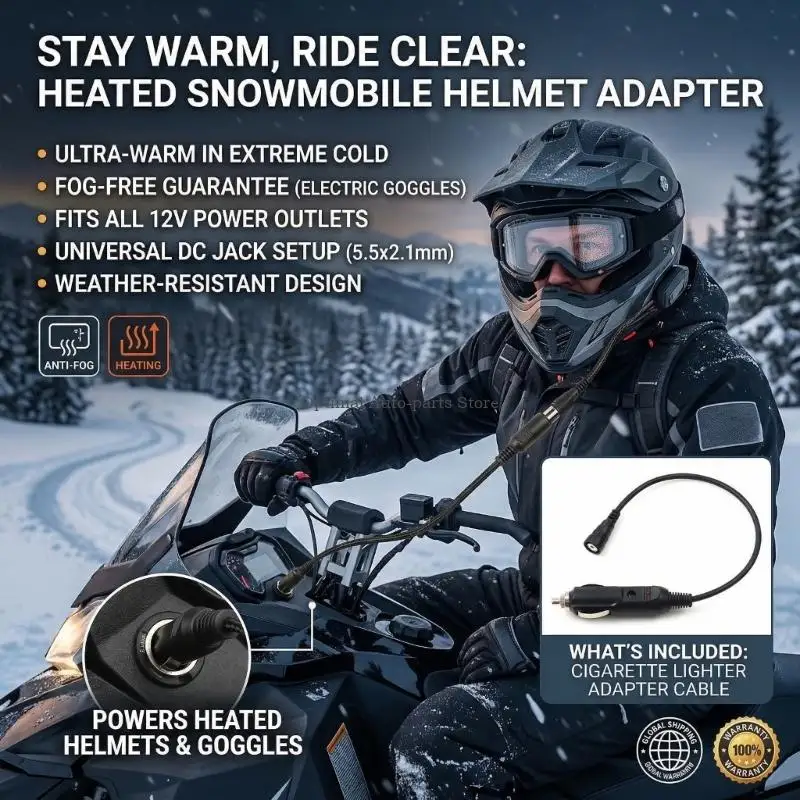 Heated Helmet Power Cable For Snowmobile With LED And Connector Ensures Warmth In Extreme Cold Weather
Heated Helmet Power Cable For Snowmobile With LED And Connector Ensures Warmth In Extreme Cold Weather