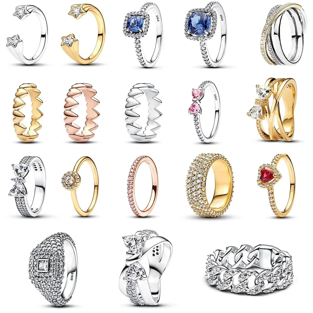 2024 NEW 925 Sterling Silver Sparkling Pink Bow Heart Ring Shooting Stars Open Ring Blue Halo Chain Ring Gifts
2024 NEW 925 Sterling Silver Sparkling Pink Bow Heart Ring Shooting Stars Open Ring Blue Halo Chain Ring Gifts