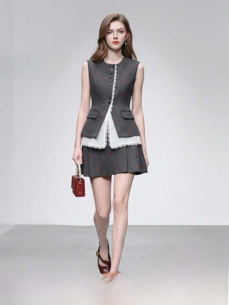2026 Summer New Classic Missy Style High Waist Short Length Ruffle Vest Skirt Set Women's Fashion Set Lantern Sleeve V-Neck L...
2026 Summer New Classic Missy Style High Waist Short Length Ruffle Vest Skirt Set Women's Fashion Set Lantern Sleeve V-Neck L...