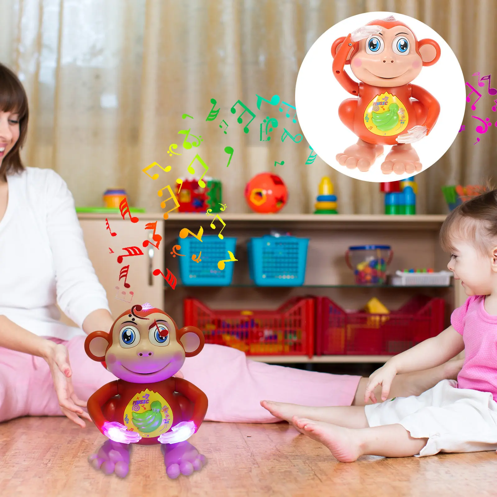 1Pcs Music Light Singing Electric Dancing Monkey Creative Interactive Kids Plaything for Cognitive Development Hands-on Fun
1Pcs Music Light Singing Electric Dancing Monkey Creative Interactive Kids Plaything for Cognitive Development Hands-on Fun